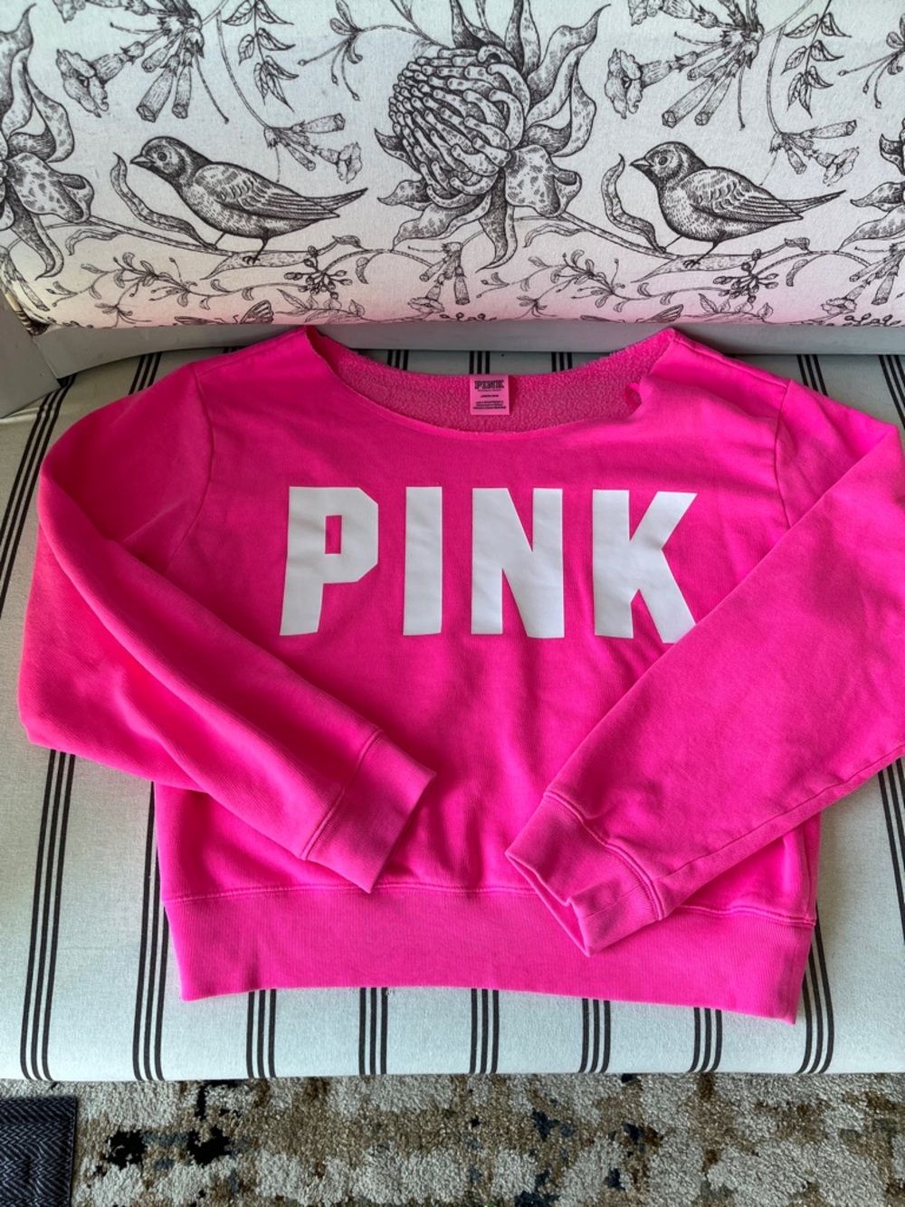 PINK Victoria's Secret by Victoria's Secret Hot Pink Logo Sweatshirt